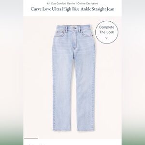 Abercrombie & Fitch Jeans Ultra High Rise Curve Love Size 4